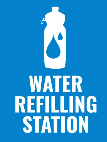 Refill Water Station Theme Park Sign Template