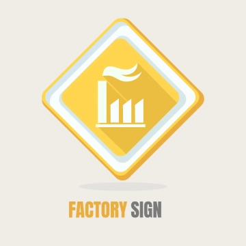Free Factory Sign Yellow Clip Art Template to Edit Online