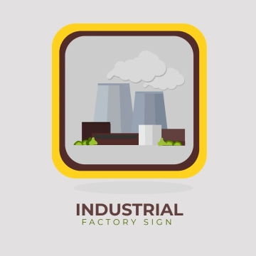 Free Industrial Factory Sign Clip Art Template to Edit Online