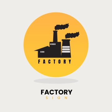 Free Factory Sign Simple Clip Art Template to Edit Online
