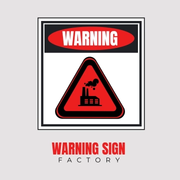 Free Factory Sign Warning Clip Art Template to Edit Online