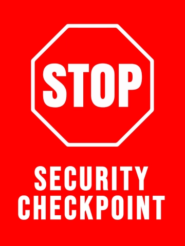 Free Port Security Checkpoint Seaport Sign Template to Edit Online