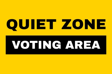 Free Quiet Zone Voting Area Political Sign Template to Edit Online