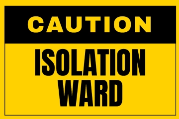 Free Isolation Ward Medical Sign Template to Edit Online