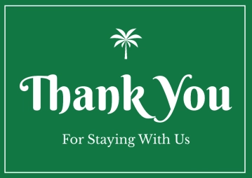 Free Thank You Resort Sign Template to Edit Online