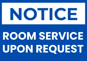 Free Room Service Resort Sign Template to Edit Online