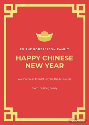 Happy Chinese New Year Card Template