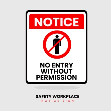 Free Safety Workplace Notice Sign Clip Art Template to Edit Online