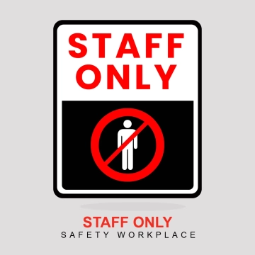Free Safety Workplace Staff Only Sign Clip Art Template to Edit Online