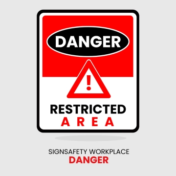 Free Safety Workplace Danger Sign Clip Art Template to Edit Online