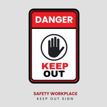 Free Safety Workplace Keep Out Sign Clip Art Template to Edit Online