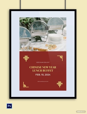 Chinese New Year Food Poster Template
