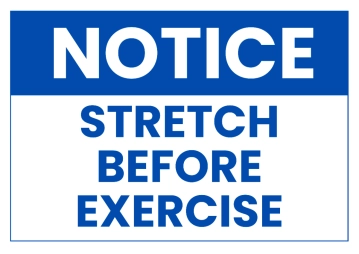 Free Stretch Before Exercise Gym and Fitness Sign Template to Edit Online