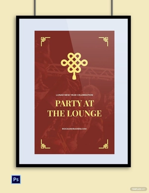 Chinese New Year Celebration Poster Template