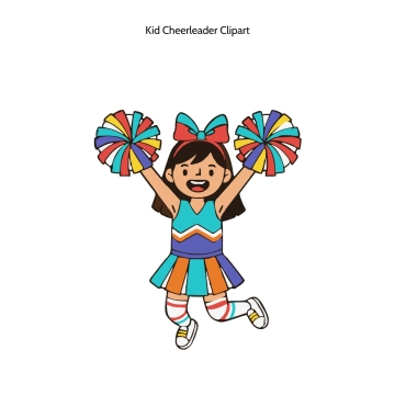 Free Kid Cheerleader Vector Clipart (PNG, SVG) to Edit Online