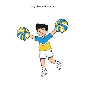 Free Boy Cheerleader Vector Clipart (PNG, SVG) to Edit Online