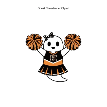 Free Ghost Cheerleader Vector Clipart (PNG, SVG) to Edit Online