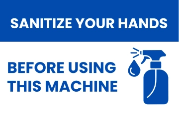 Free Sanitize Hands Before Use Gym and Fitness Sign Template to Edit Online