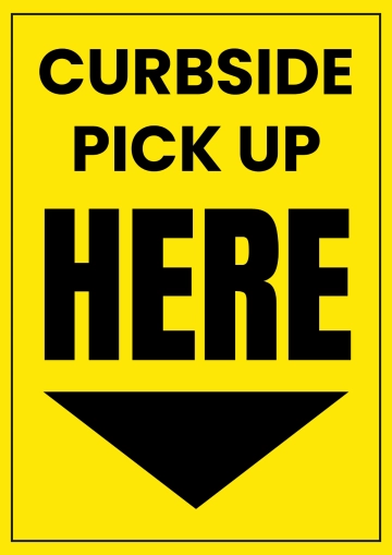 Free Curbside Pickup Restaurant Sign Template to Edit Online