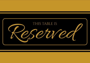 Free Reserved Table Restaurant Sign Template to Edit Online