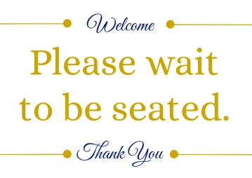 Free Waiting Area Restaurant Sign Template to Edit Online