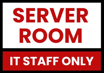 Free Server Room IT Sign Template to Edit Online