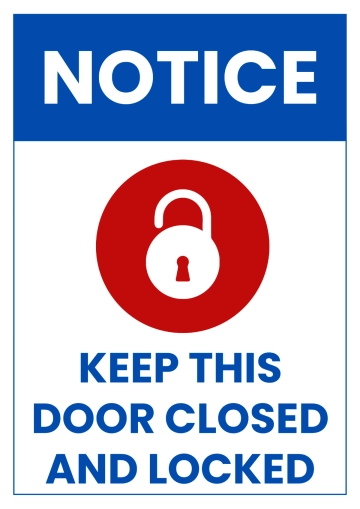 Free Keep this Door Locked IT Sign Template to Edit Online