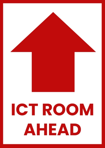 Free Directional Signage IT Sign Template to Edit Online