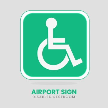 Free Airport Sign Disabled Restroom Clip Art Template to Edit Online