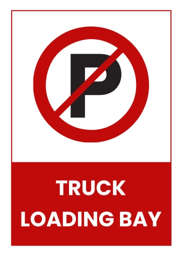 Free Truck Loading Bay Logistics And Transportation Sign Template to Edit Online
