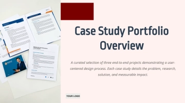 Free UX/UI Case Study Portfolio Presentation to Edit Online