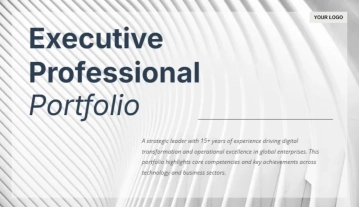 Free   Formal and Professional Portfolio to Edit Online