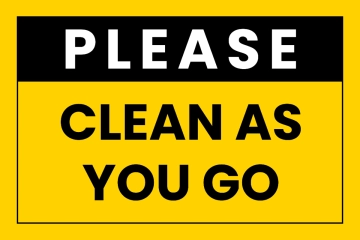 Free Clean As You Go Restaurant Sign Template to Edit Online