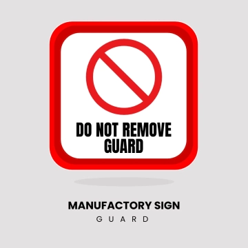 Free Manufactory Guard Sign Clip Art Template to Edit Online