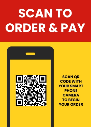Free QR Code Ordering Restaurant Sign Template to Edit Online