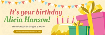 Free Birthday Twitter Header Template to Edit Online