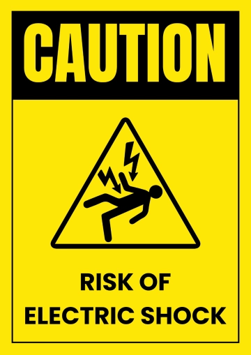 Free Risk of Electric Shock Power Plant Sign Template to Edit Online