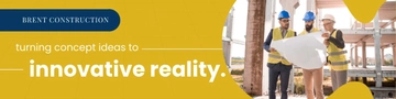 Free Construction Contractor LinkedIn Banner Template to Edit Online