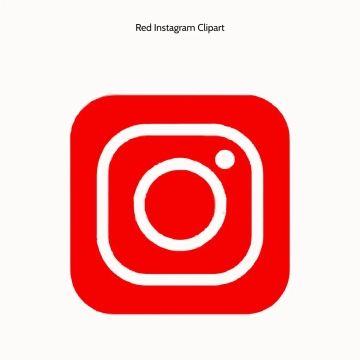 Free Red Instagram Vector Clipart (PNG, SVG) to Edit Online