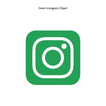 Free Green Instagram Vector Clipart (PNG, SVG) to Edit Online