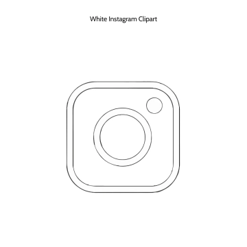 Free White Instagram Vector Clipart (PNG, SVG) to Edit Online
