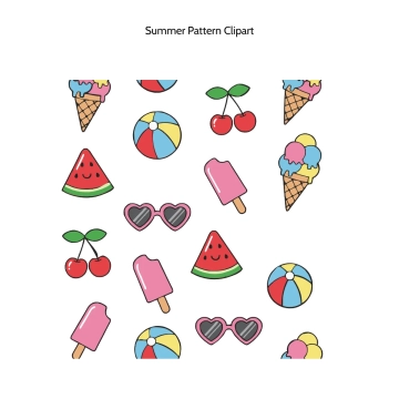 Free Summer Pattern Vector Clipart (PNG, SVG) to Edit Online