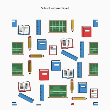 Free School Pattern Vector Clipart (PNG, SVG) to Edit Online