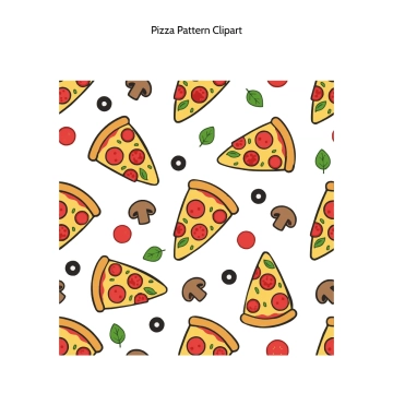 Free Pizza Pattern Vector Clipart (PNG, SVG) to Edit Online