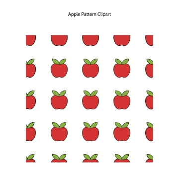 Free Apple Pattern Vector Clipart (PNG, SVG) to Edit Online