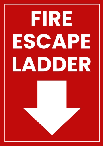 Free Fire Escape Ladder Safety Sign Template to Edit Online