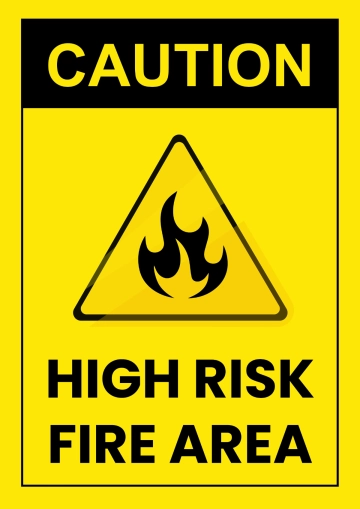 Free High Risk of Fire Hazard Sign Template to Edit Online