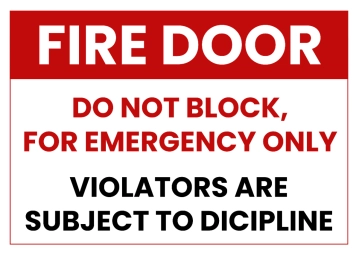 Free Fire Door Safety Sign Template to Edit Online