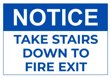 Free Stairway Exit Fire Safety Sign Template to Edit Online