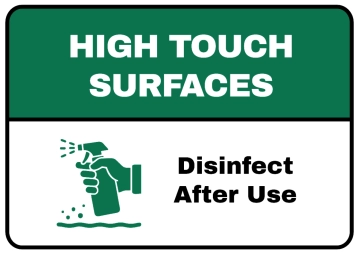 Free High Touch Surface Disinfection Cleaning Sign Template to Edit Online